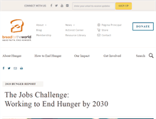 Tablet Screenshot of hungerreport.org